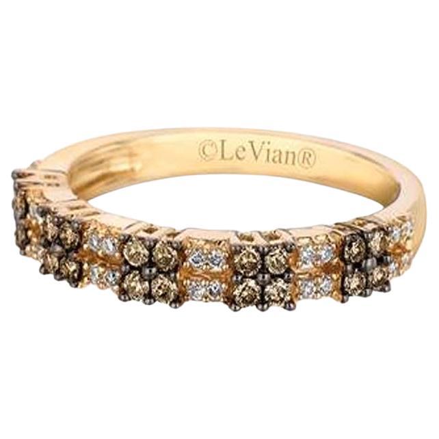 Grand Sample Sale Ring w/ 1/4 cts. Schokolade und 1/10 cts. Vanille-Diamanten-Set im Angebot