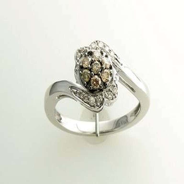 Grand Sample Sale Ring w/ 1/4 cts, Chocolate and 1/15cts, Vanilla ...