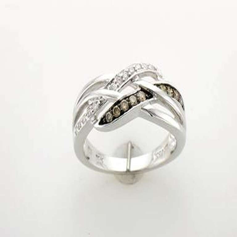 Grand Sample Sale Ring W/ 1/5cts, Chocolate and 1/10cts, Vanilla ...