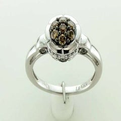 Grand Sample Sale Ring with 3/8cts. Chocolate and 1/15cts. Vanilla Diamonds Set
