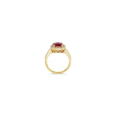 Le Vian Grand Sample Sale 14K Yellow Gold Octagonal Passion Ruby & Diamond Ring