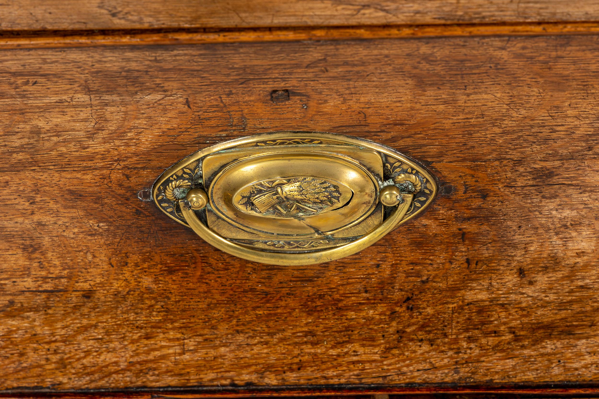 18th Century and Earlier Grand Scale 18th Century Dutch Rococo Oak Bombé Armoire For Sale