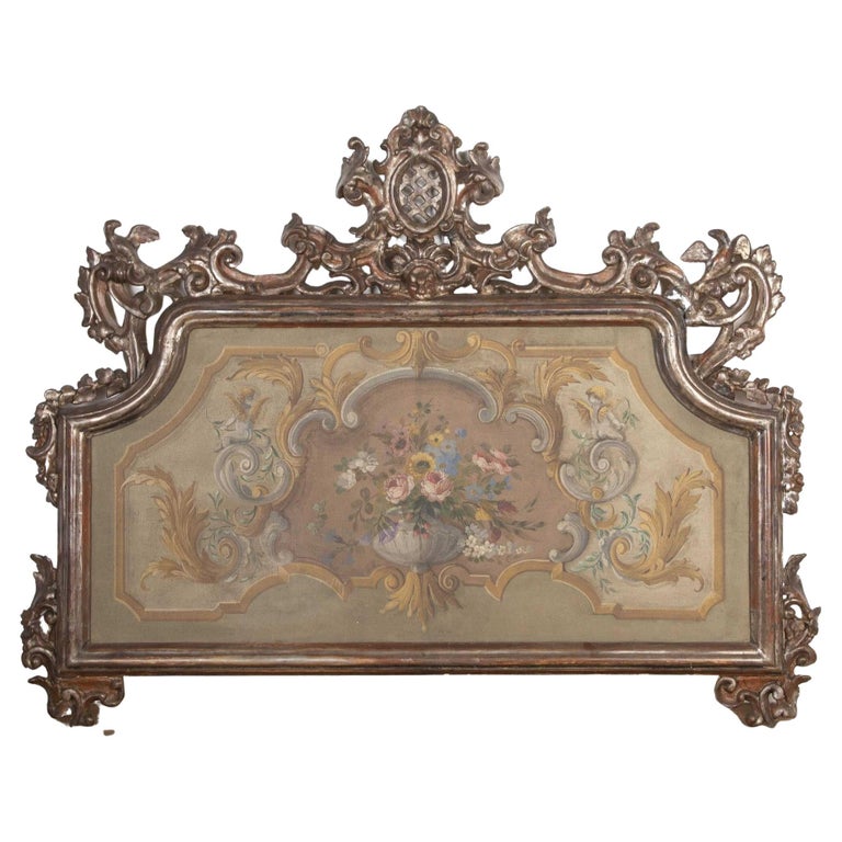 Grand Scale 18th Century Italian Baroque Silver Gilt Headboard at 1stDibs