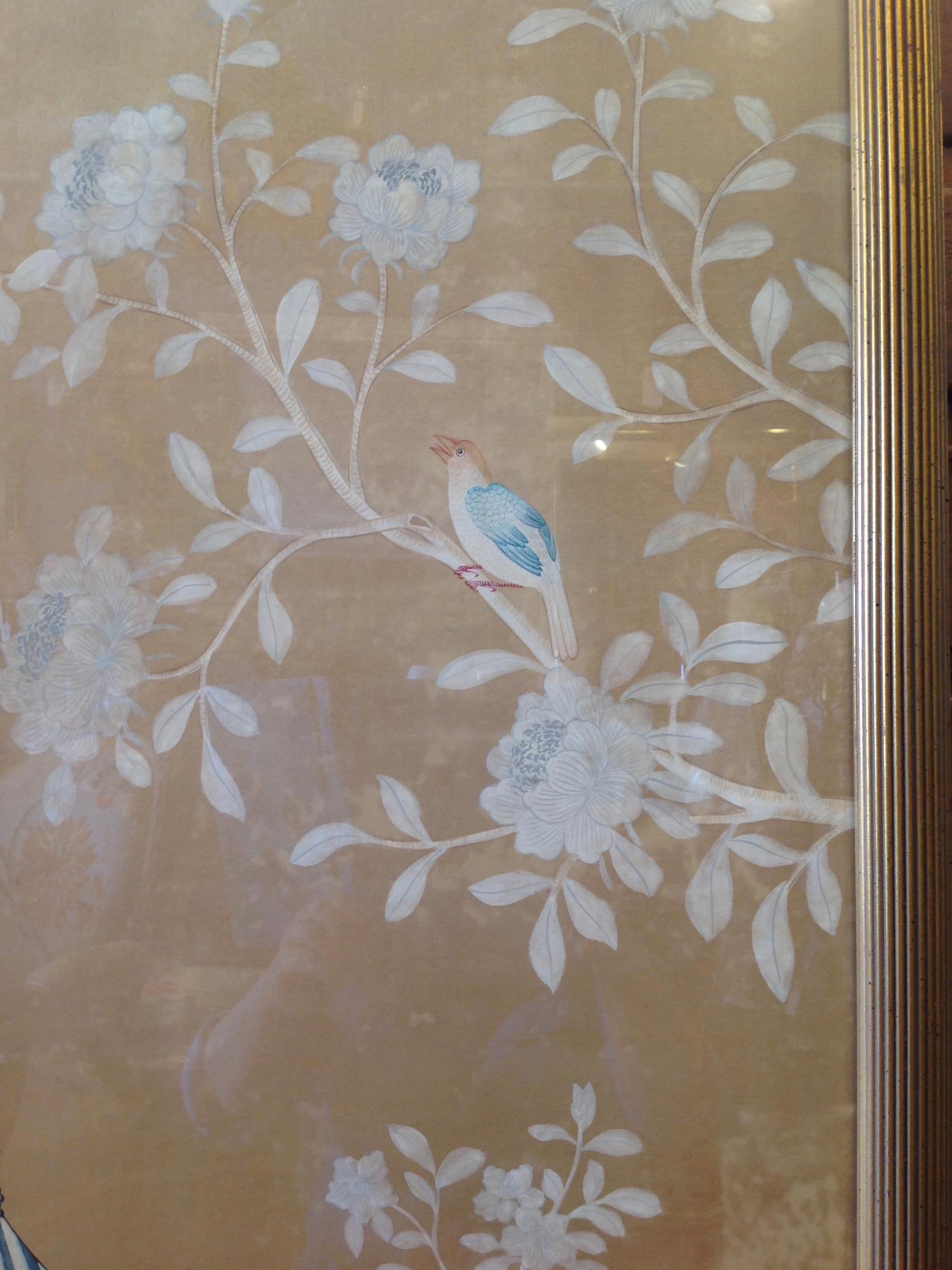 Grand Scale 19th Century Chinoiserie Painted Panel 3