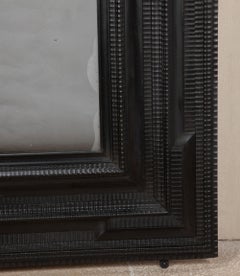 Grand Scale 19th Century Flemish Ebonised Ripple Frame Mirror