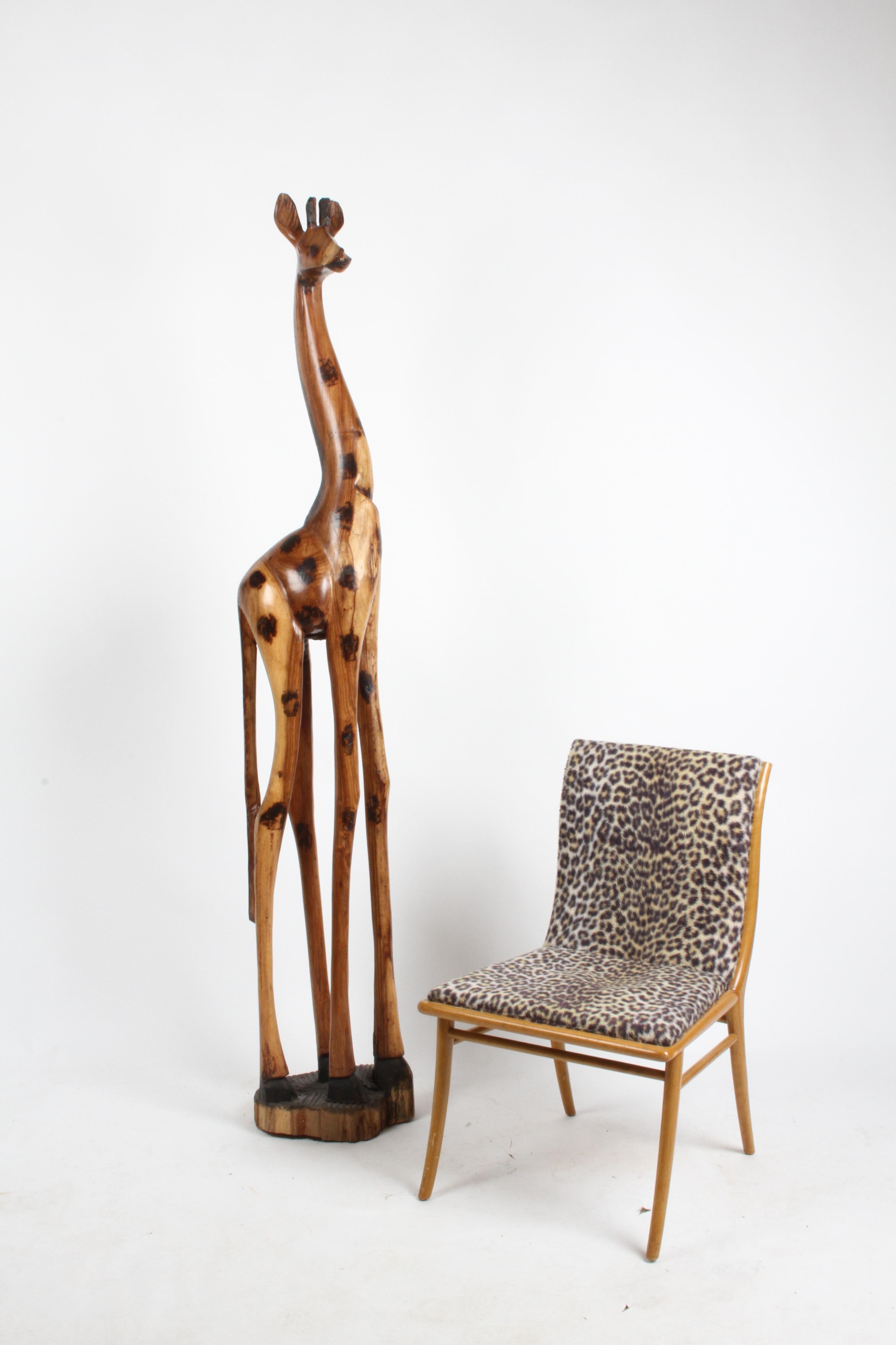 girafe en bois africaine