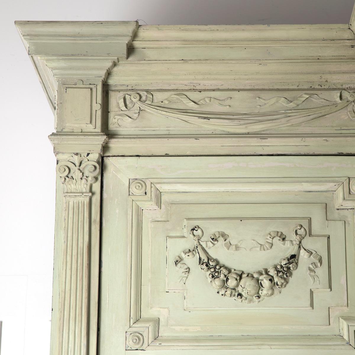 Carved Grand Scale Architectural Armoire