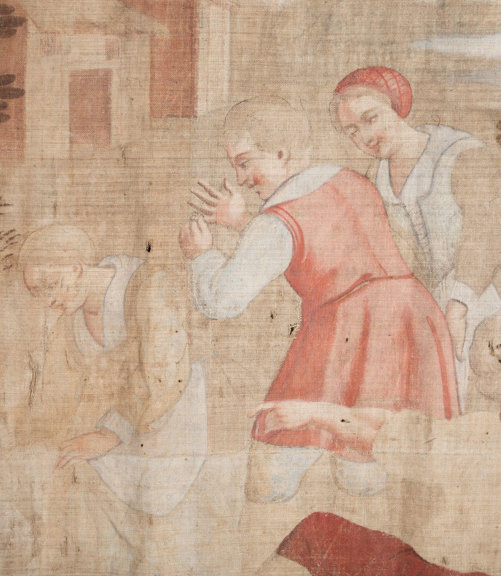 Tenture de Toile peinte flamande du 18ème siècle à grande échelle en vente 10