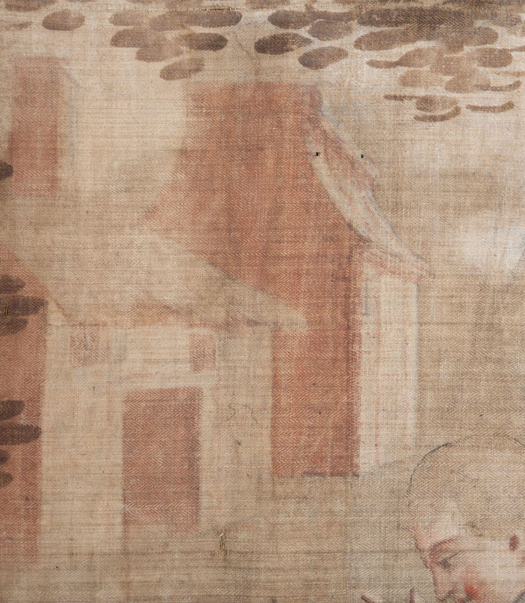 Tenture de Toile peinte flamande du 18ème siècle à grande échelle en vente 11