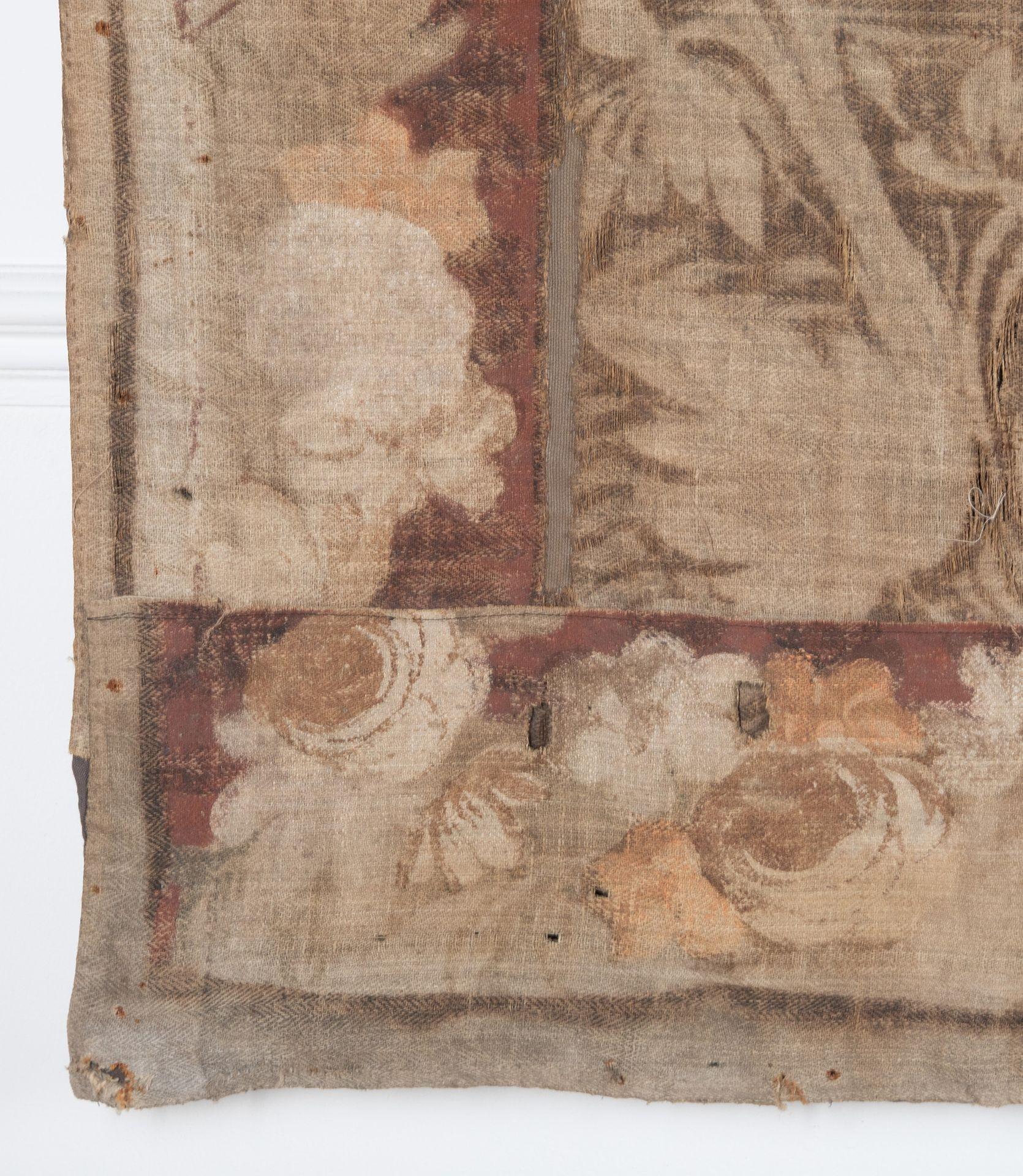 Tenture de Toile peinte flamande du 18ème siècle à grande échelle en vente 13