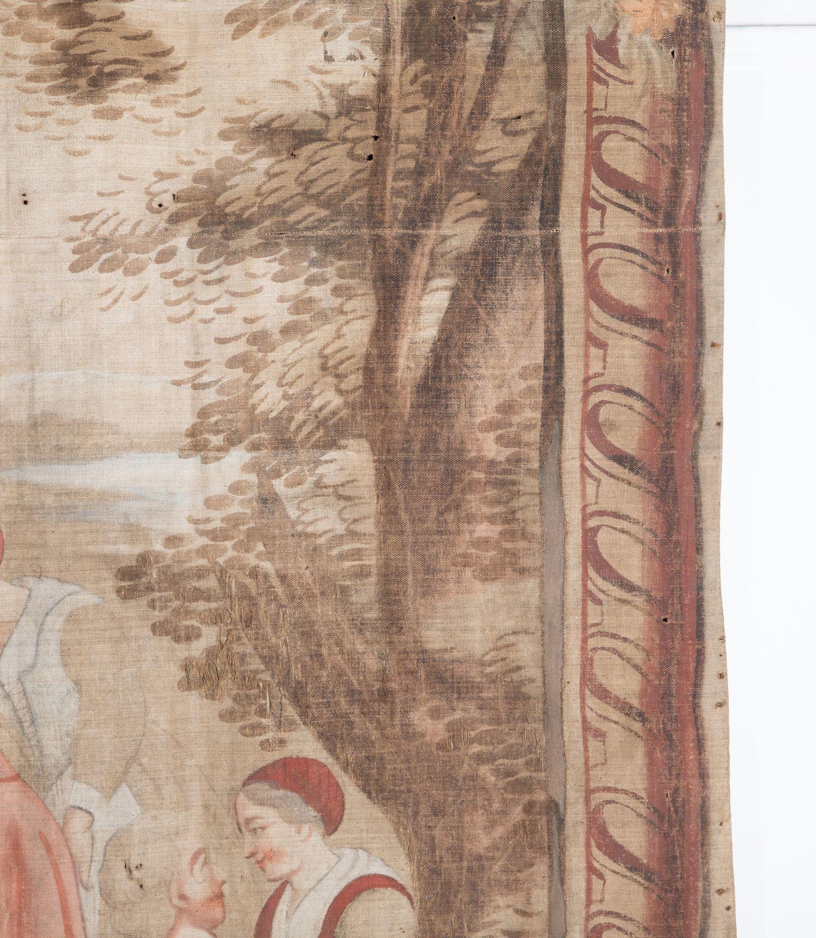 Tenture de Toile peinte flamande du 18ème siècle à grande échelle Bon état - En vente à Gloucestershire, GB