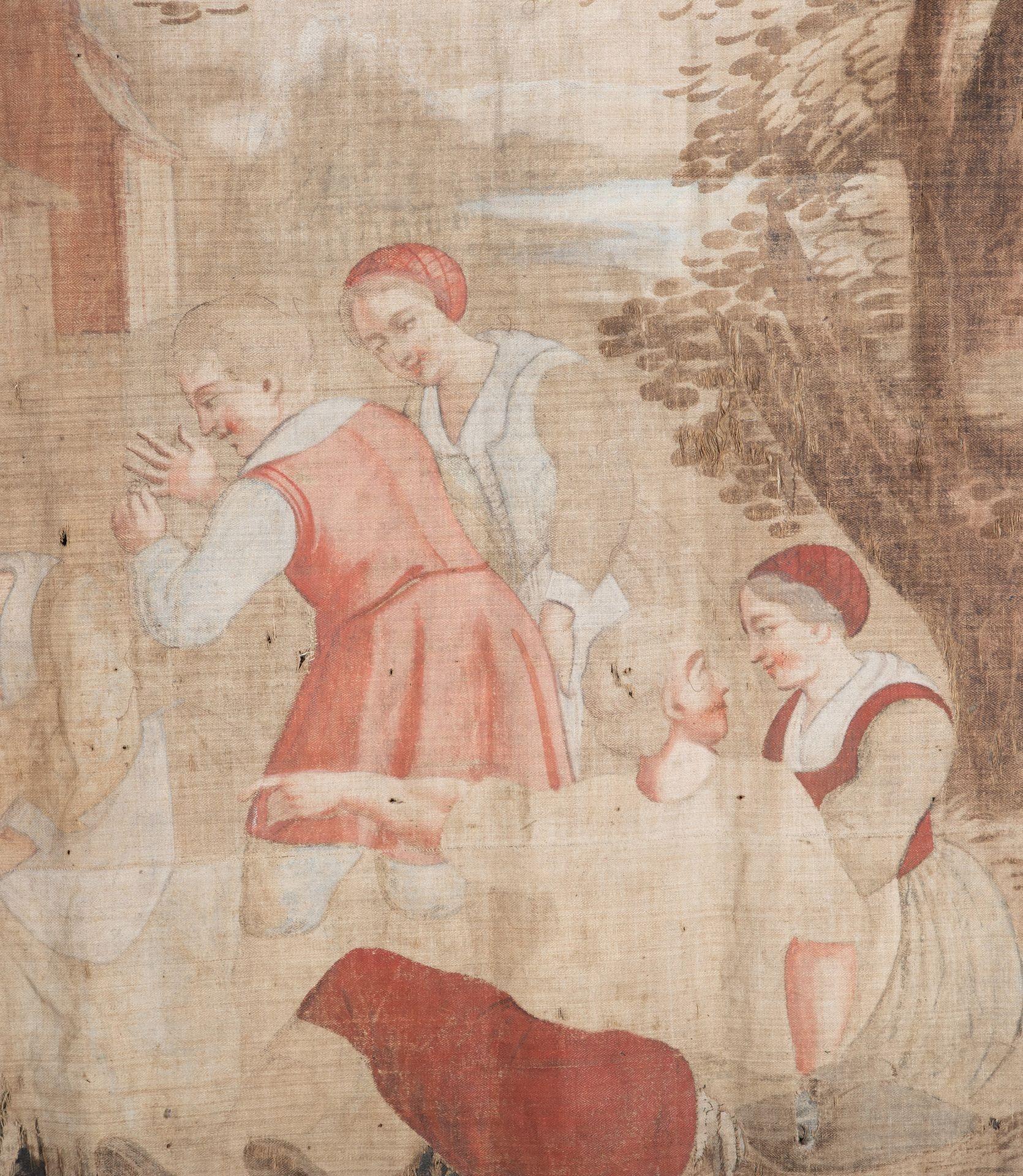 Milieu du XVIIIe siècle Tenture de Toile peinte flamande du 18ème siècle à grande échelle en vente