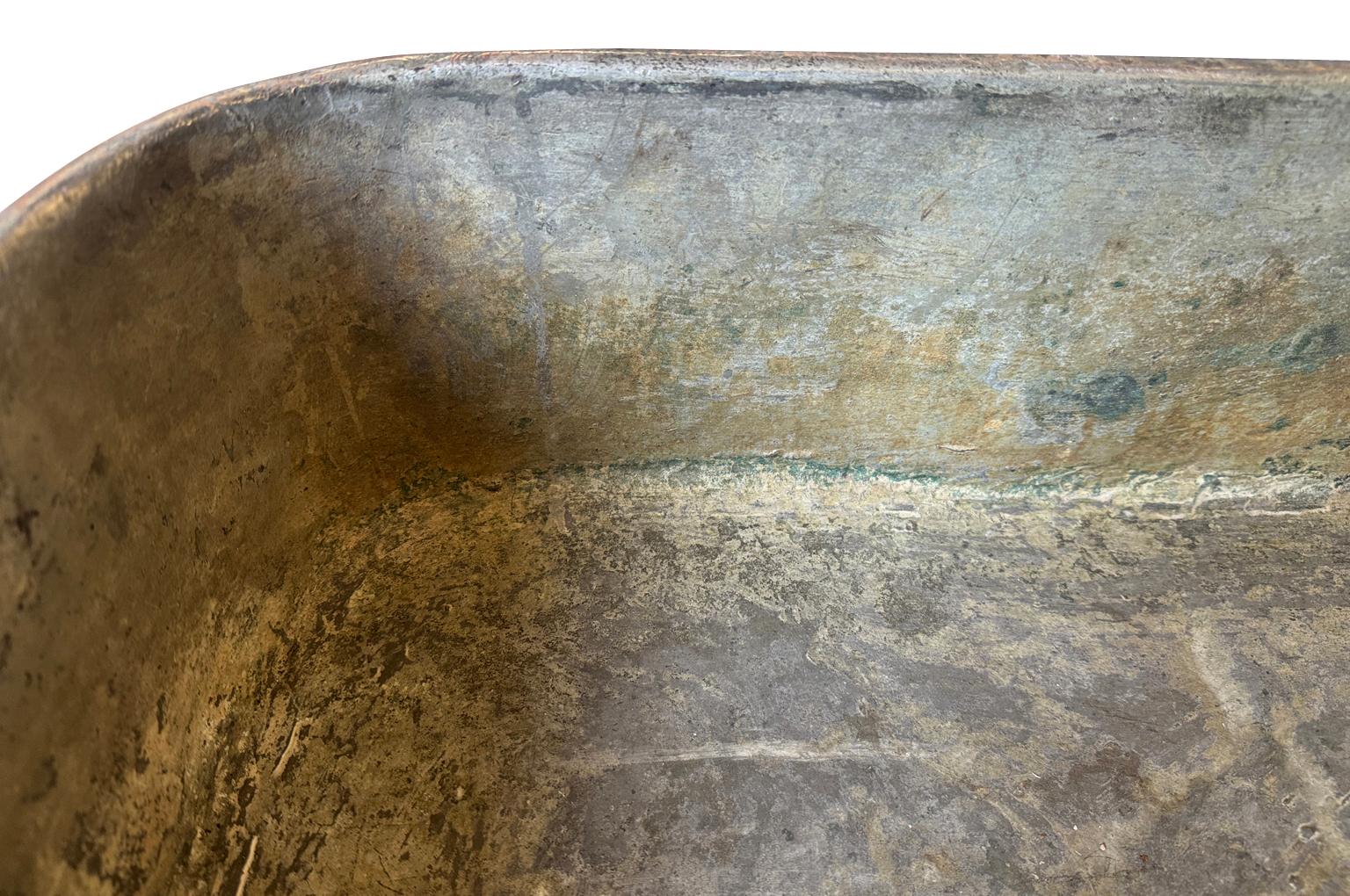 Padella di rame francese del XVIII secolo a grande scala 2
