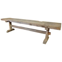 Antique Grand Scale French 18th Century Primitive Console Table