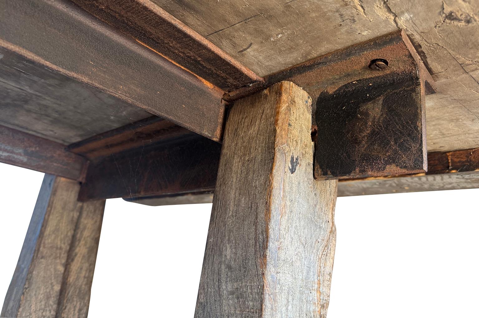 Grand Scale French Farm Table For Sale 5