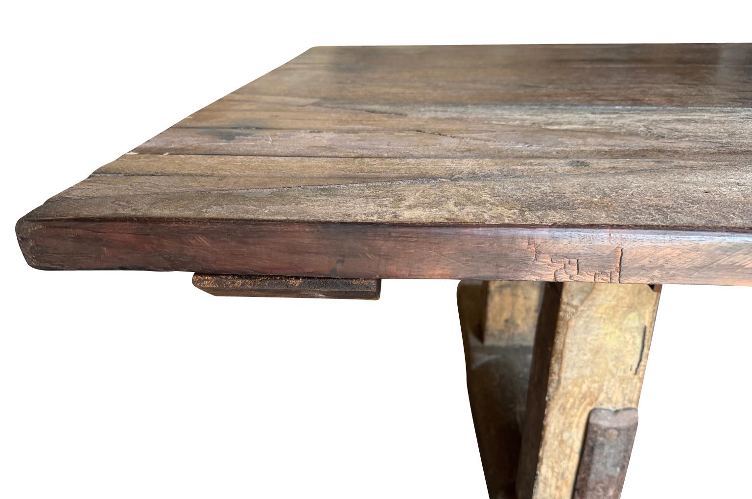 Grand Scale French Farm Table For Sale 7