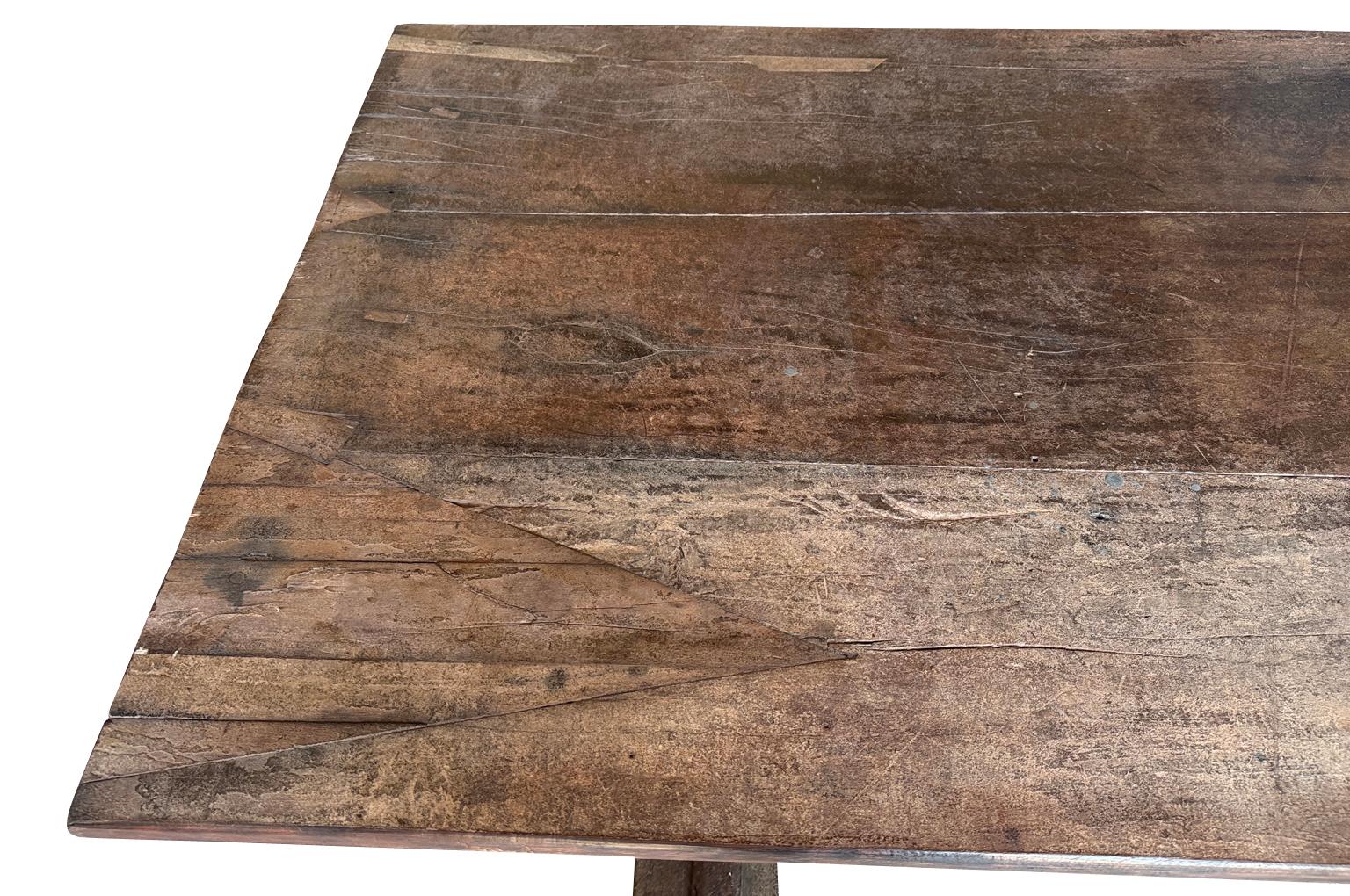 Grand Scale French Farm Table For Sale 9