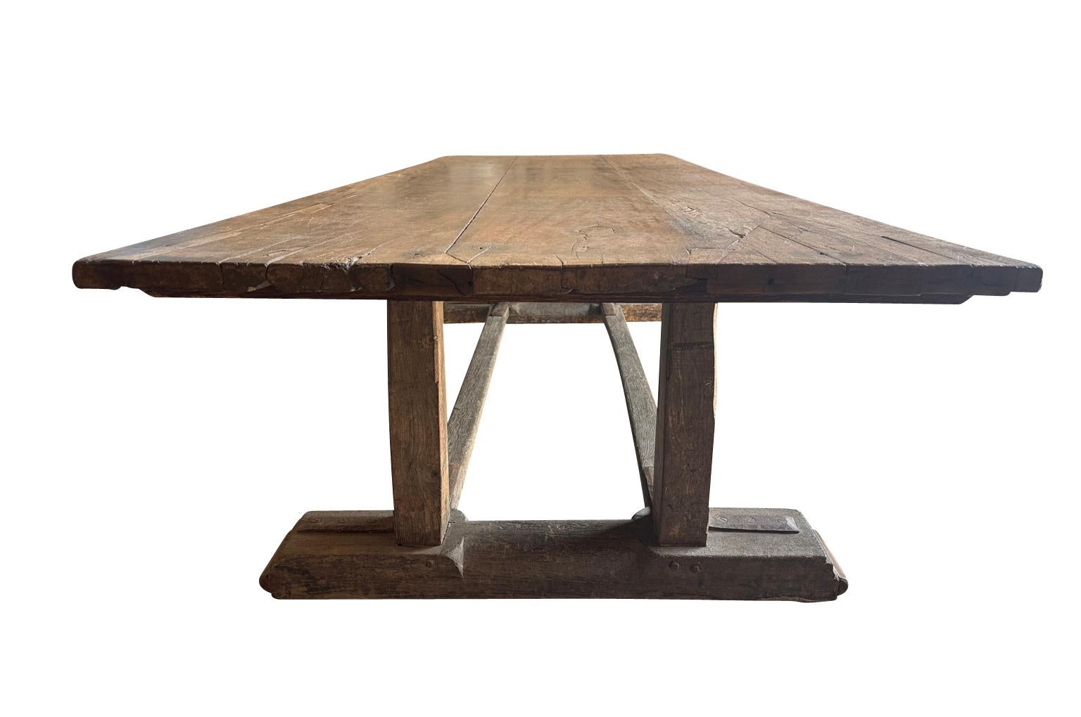 Grand Scale French Farm Table For Sale 1