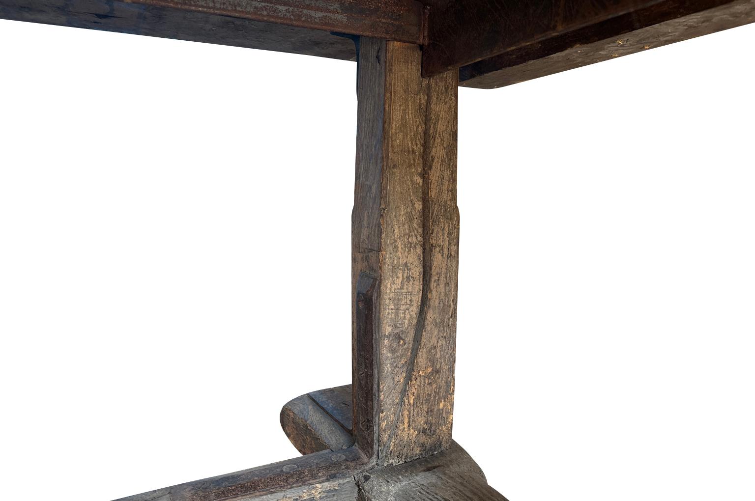 Grand Scale French Farm Table For Sale 4