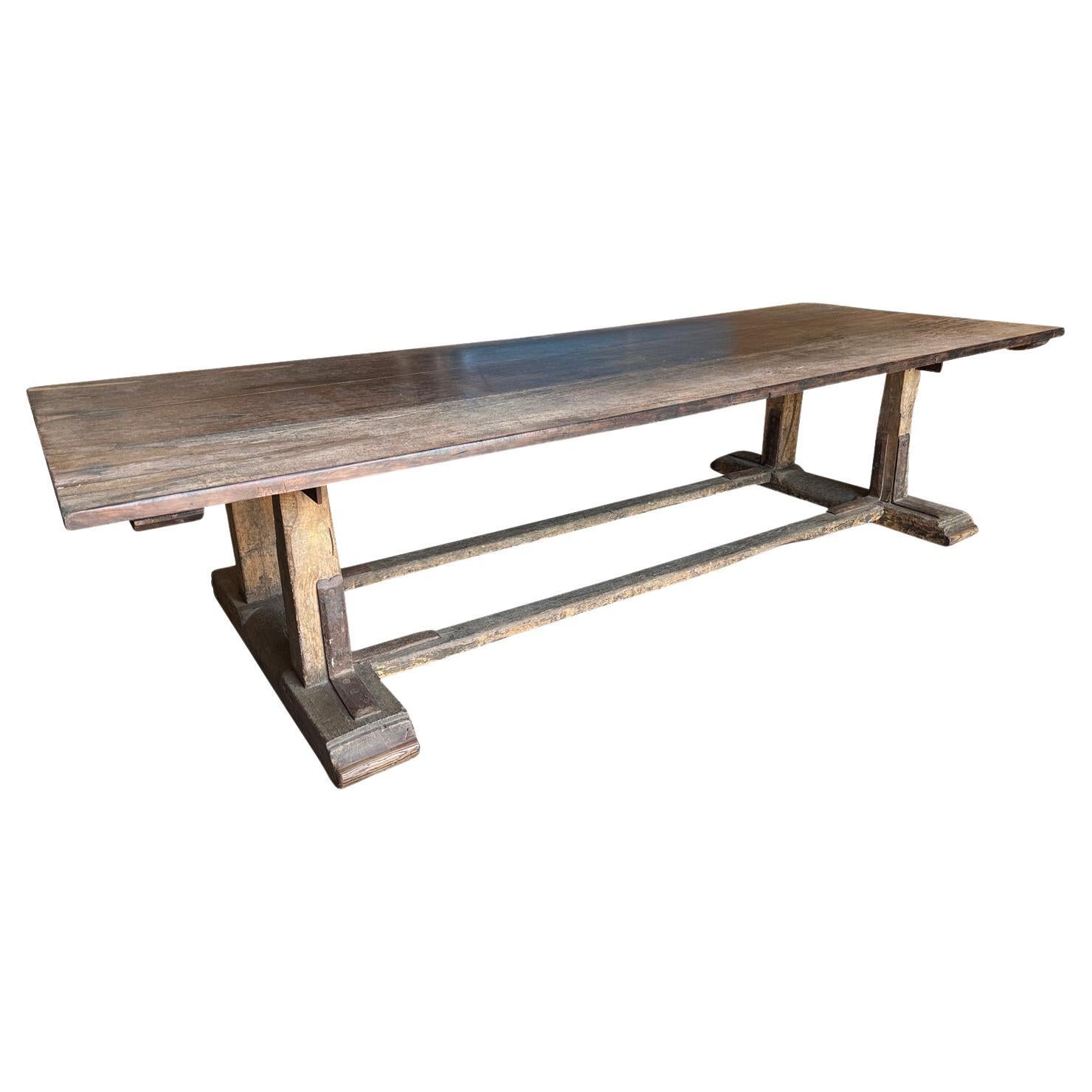Grand Scale French Farm Table For Sale