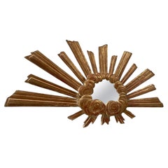 Antique Grand Scale Italian Sunburst Mirror