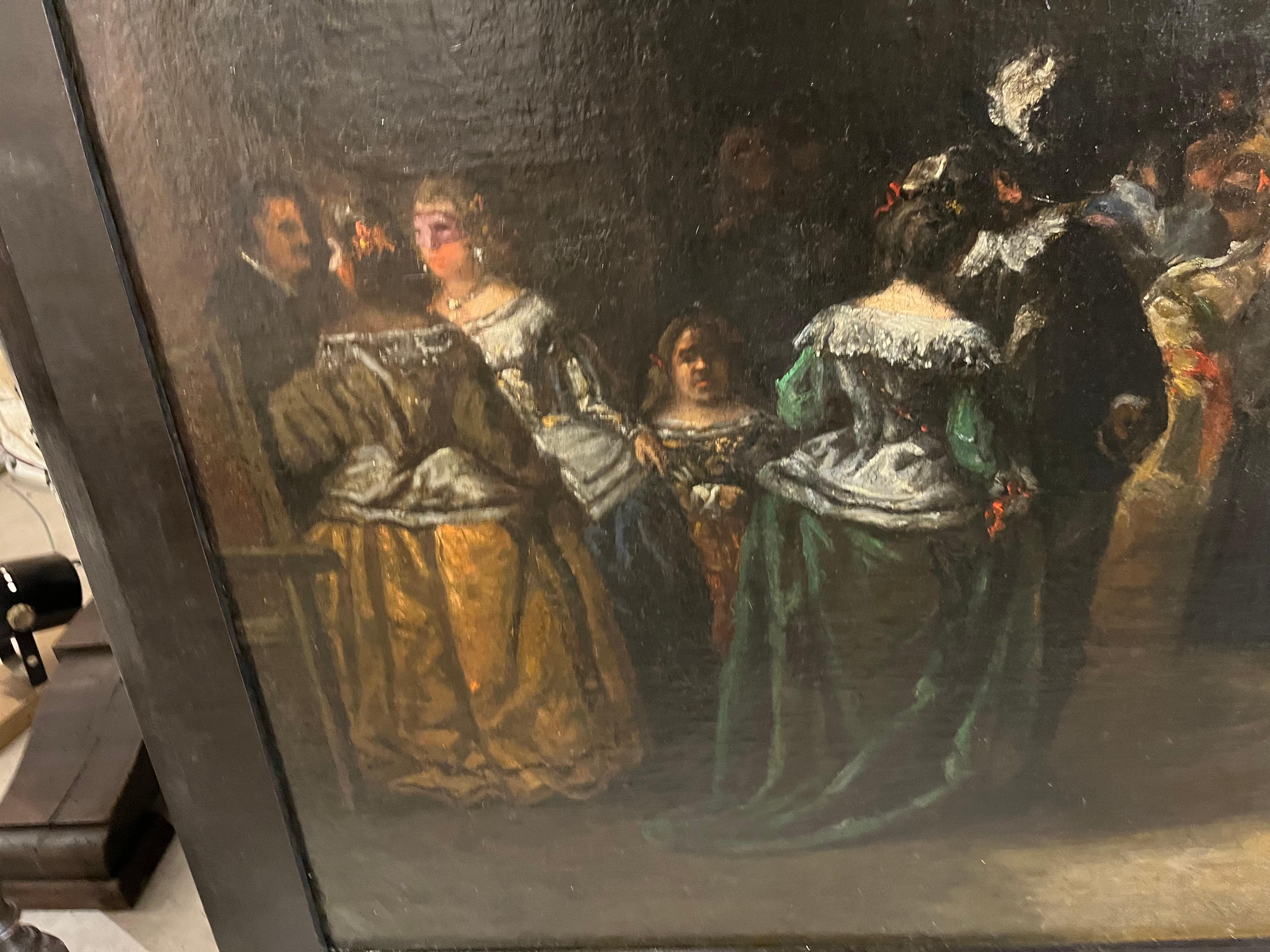 18th Century and Earlier Grand Scale Spanish 17th Century Oil Painting For Sale
