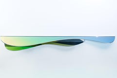 Grand Sculptural Dichroic Glass Console by ODA LIK Studio