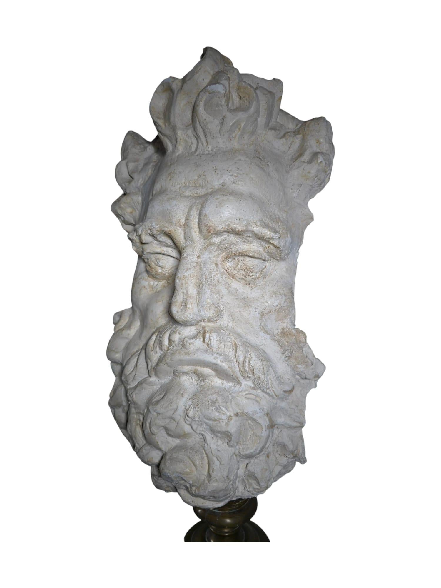 Grand Sculpture of Zeus from the 19th Century For Sale 8