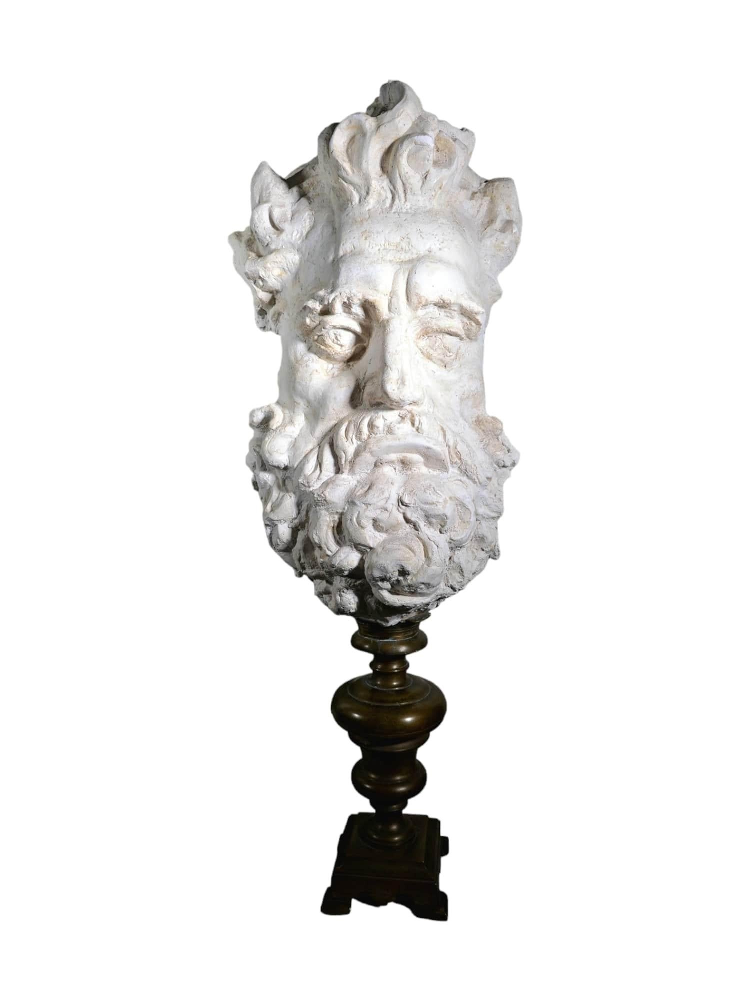 Grand Sculpture of Zeus from the 19th Century For Sale 9