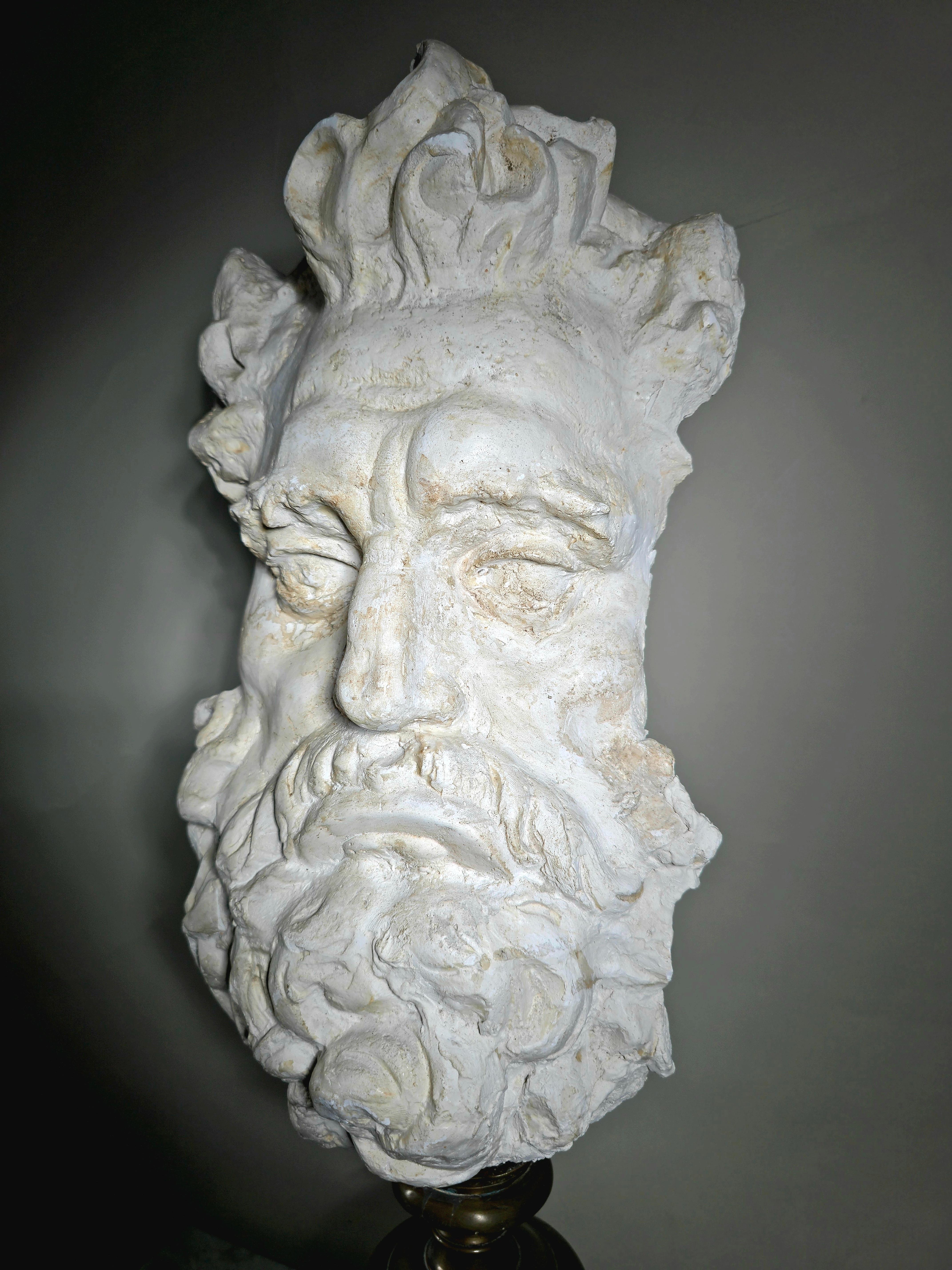 Große Skulptur des Zeus aus dem 19. Jahrhundert im Zustand „Gut“ im Angebot in Madrid, ES