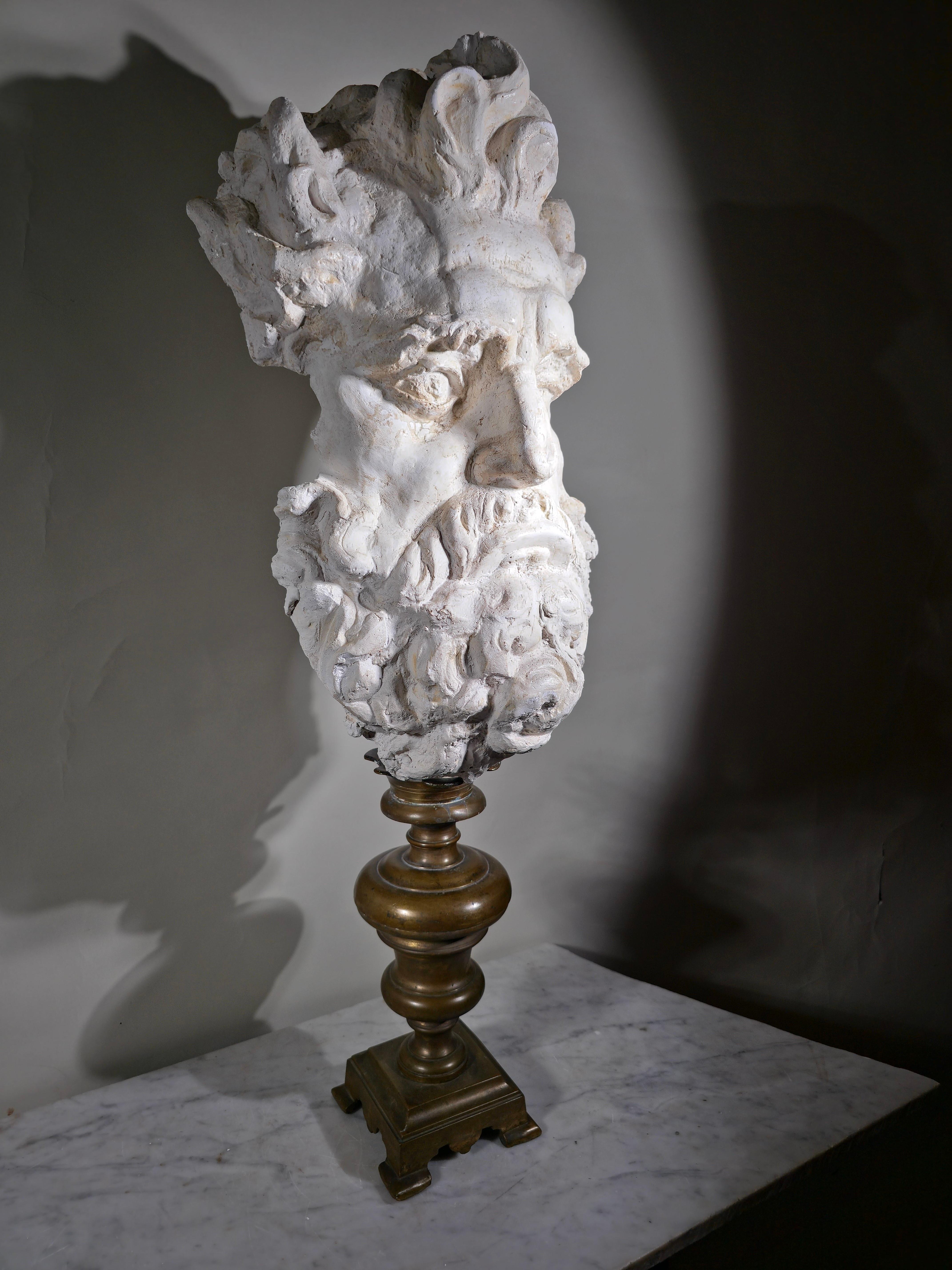 Plaster Grand Sculpture of Zeus from the 19th Century For Sale