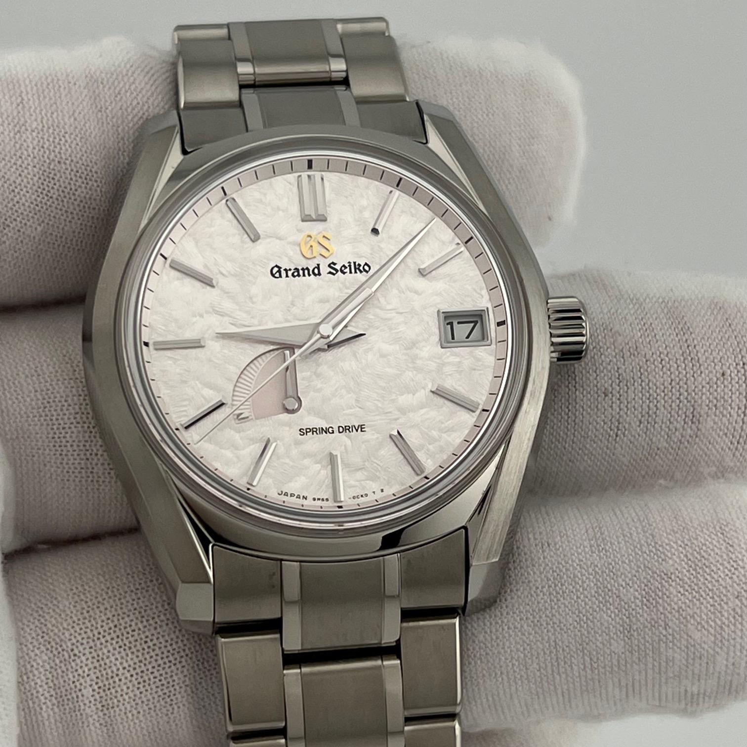 Grand Seiko Heritage Collection Shunbun Pink Spring Drive SBGA413 40mm Box Papier im Angebot 8