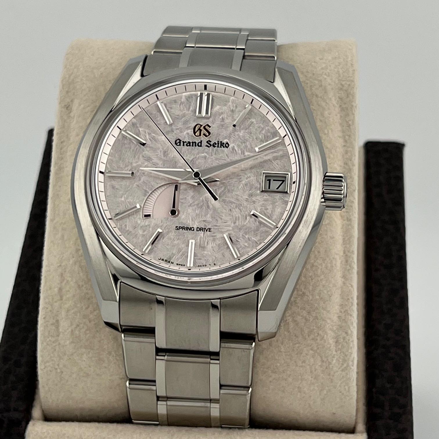 Grand Seiko Heritage Collection Shunbun Pink Spring Drive SBGA413 40mm Box Papier im Angebot 2
