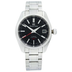 Used Grand Seiko Heritage Hi Beat 36000 GMT Steel BlacK Dial Men's Watch SBGJ203