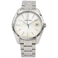 Used Grand Seiko Heritage SBGV205 Silver Dial with Blue Seconds Hand Quartz