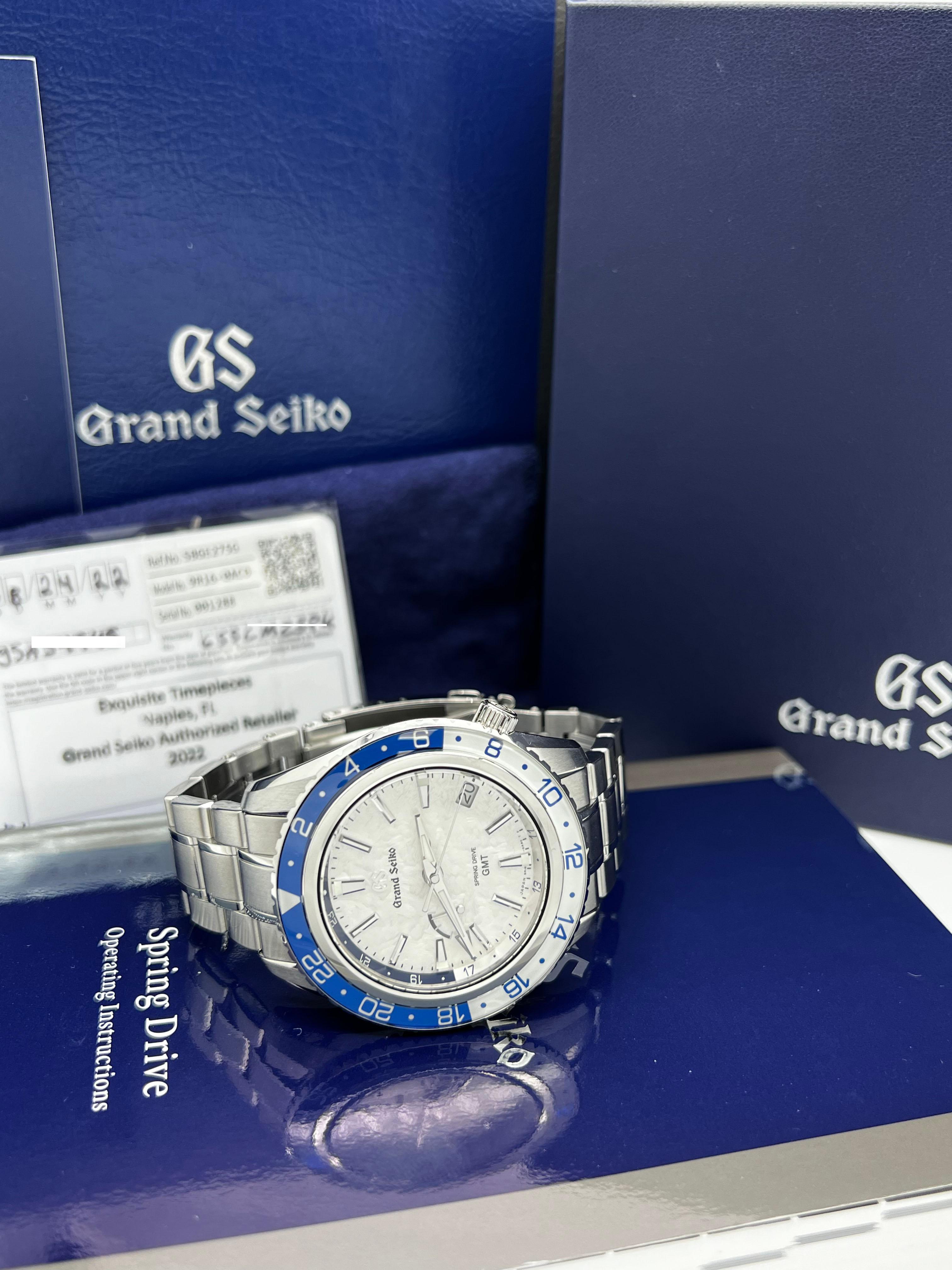 Grand Seiko SBGE275 Sport Kollektion Spring Drive Edelstahl 44mm Box Papier Herren