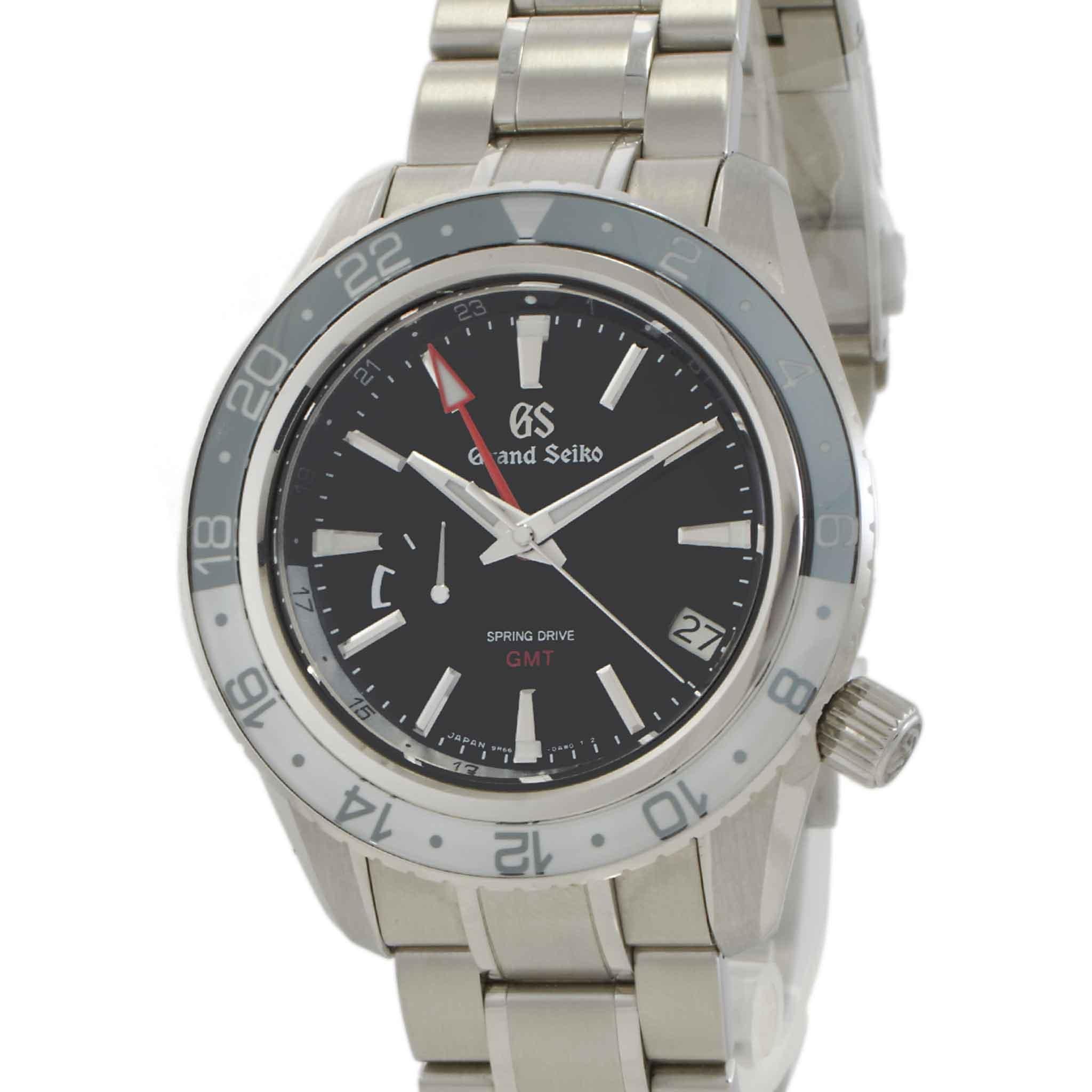 Grand Seiko Spring Drive GMT Ref. SBGE277G Quadrante nero Rock 44MM - Cal. 9R66 Auto In condizioni buone in vendita a New York, NY