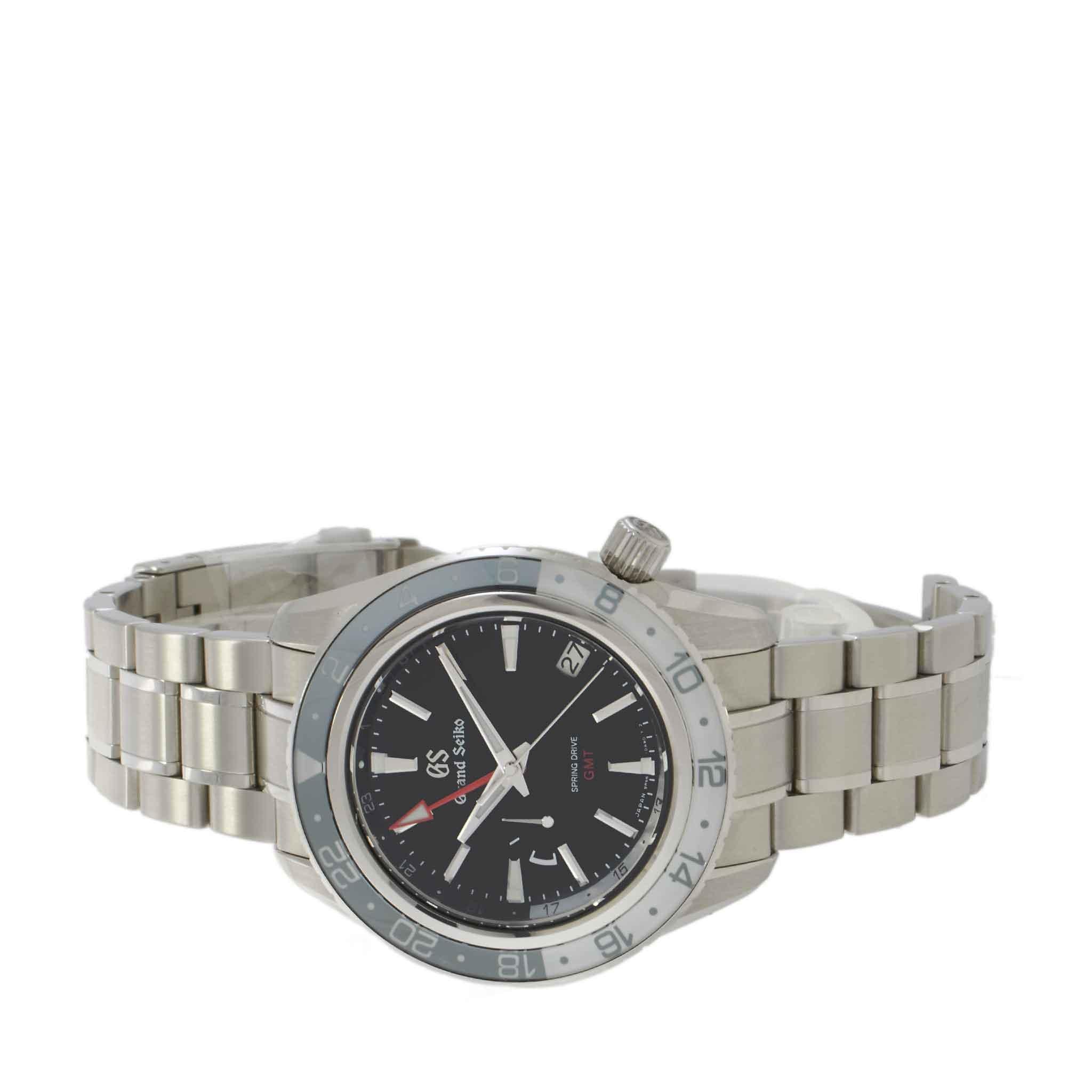 Grand Seiko Spring Drive GMT Ref. SBGE277G Quadrante nero Rock 44MM - Cal. 9R66 Auto in vendita 1
