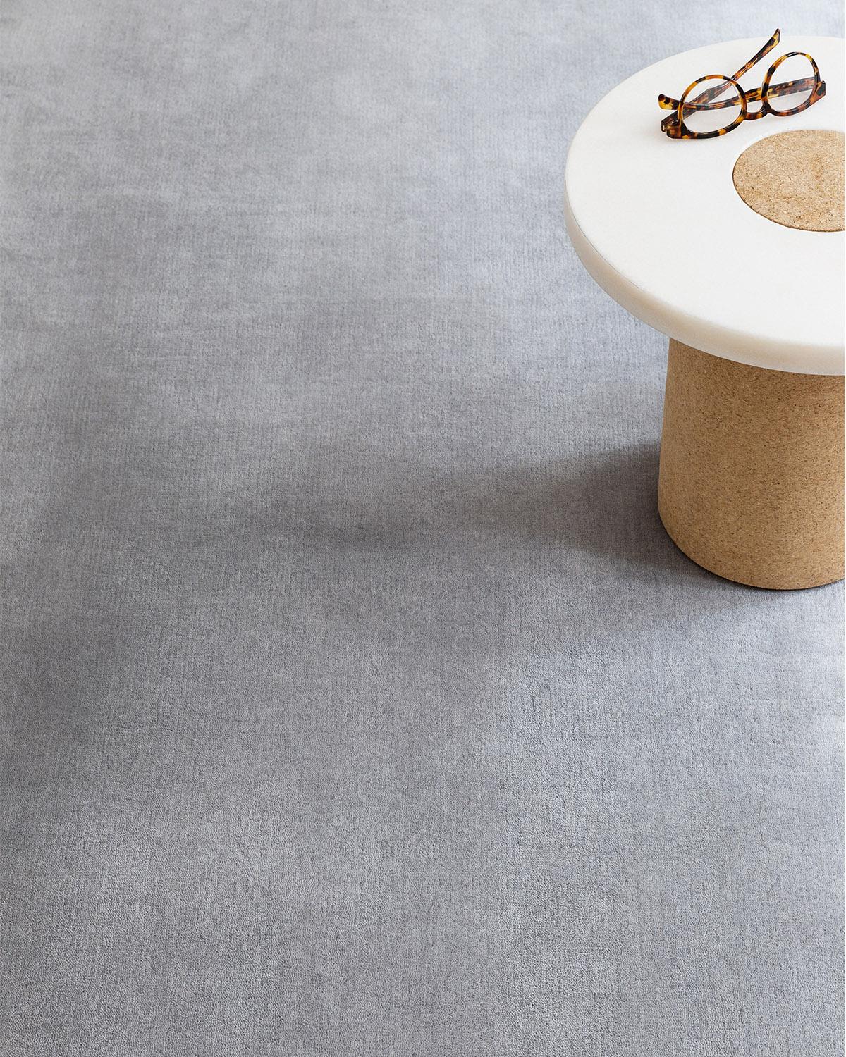 silver wool rug