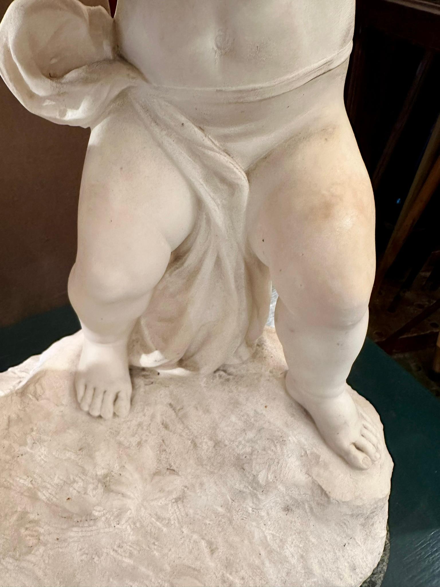 Grand Size Antique French Belle Époque Carrara Marble Jardiniere Circa 1890-1900 For Sale 7