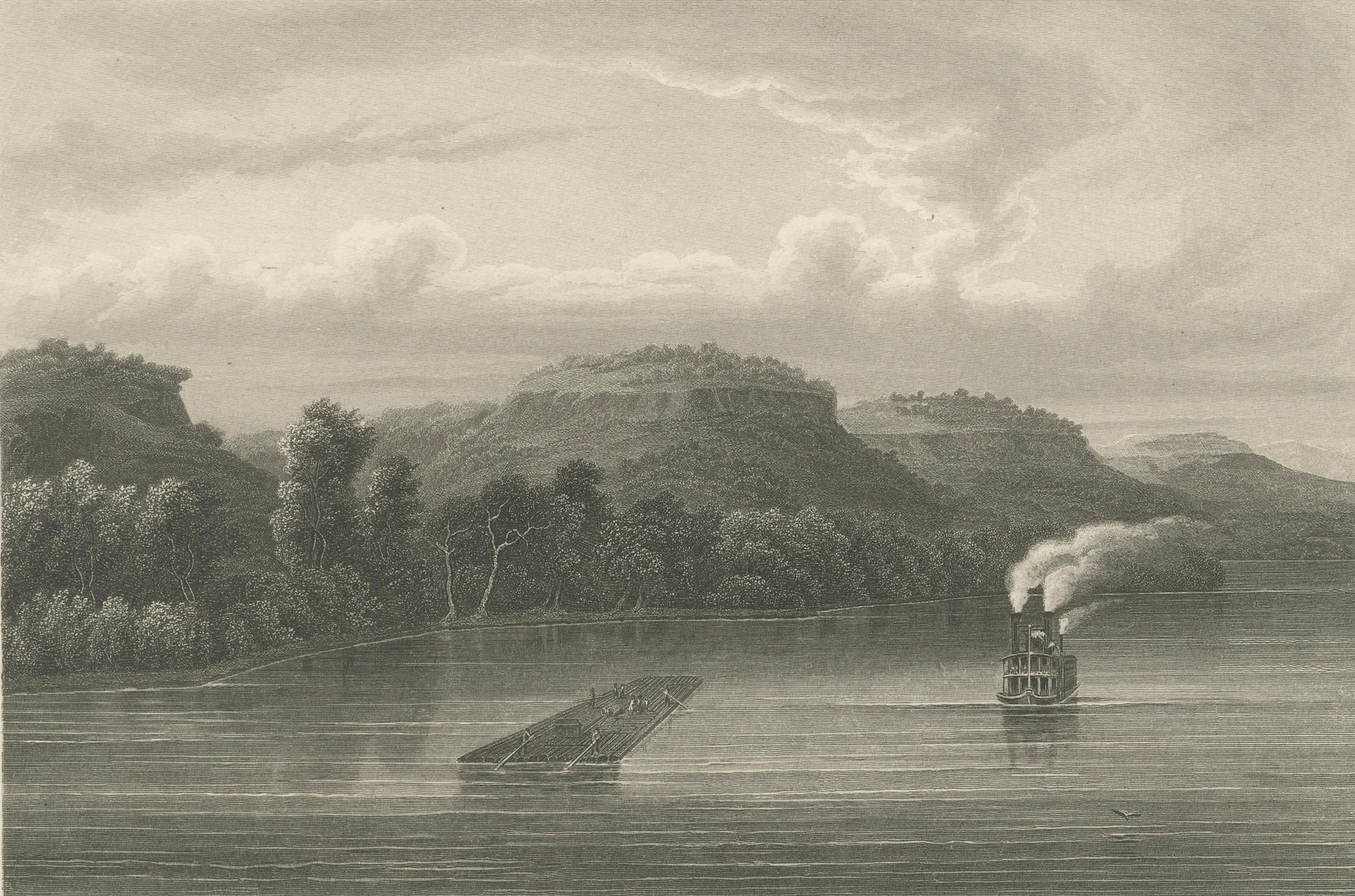 Grand Spirit Tables, Lake Pepin – Mississippi River Steamboat View, c.1850