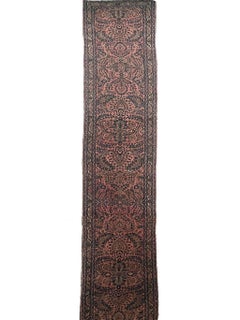 Grand Stairway / Ballroom Hallway Vintage Sarouk Runner Rug, circa 1940-50's