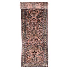 Grand Stairway / Ballroom Hallway Vintage Sarouk Runner Rug, circa 1940-50's