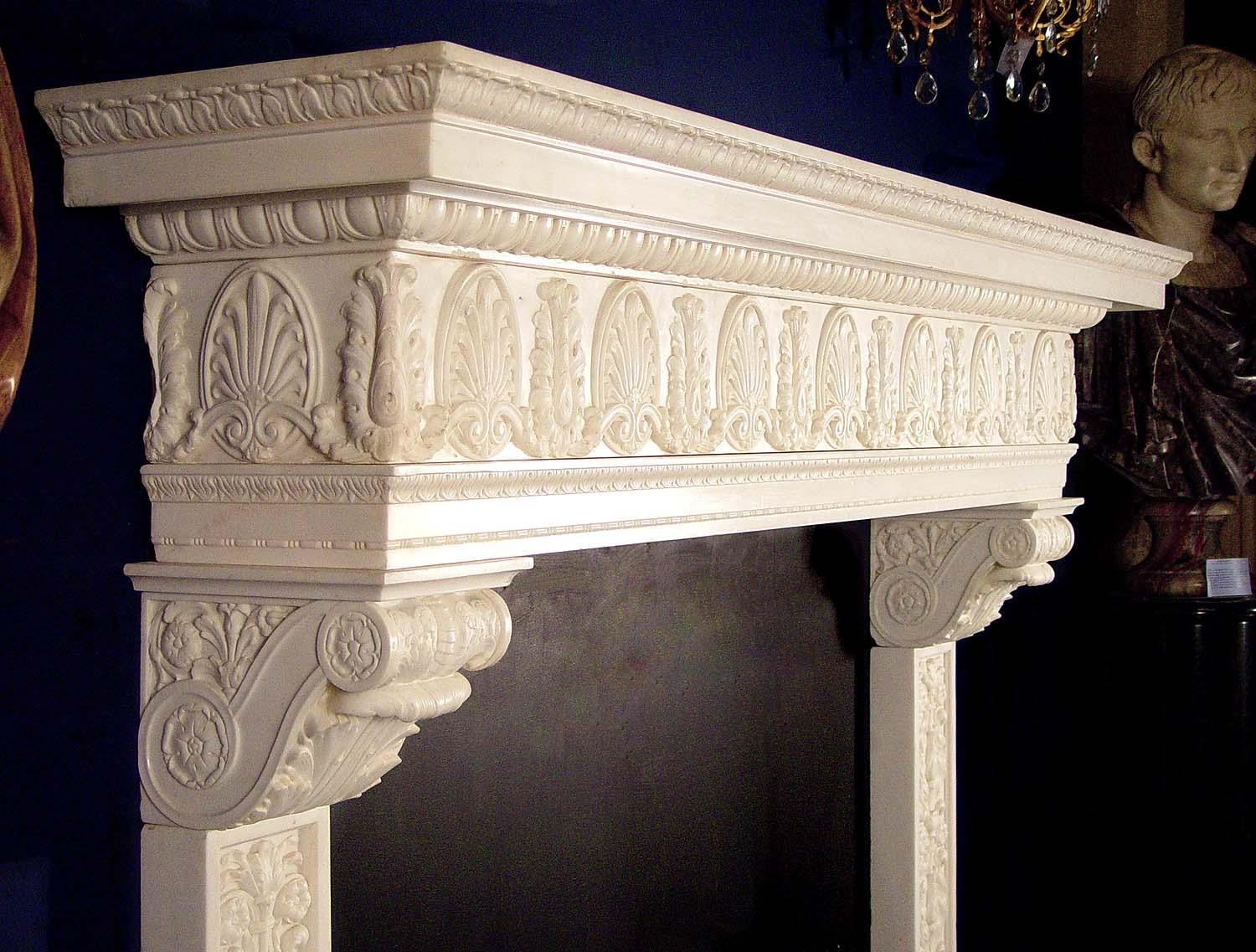english statuary marble victorian fireplace