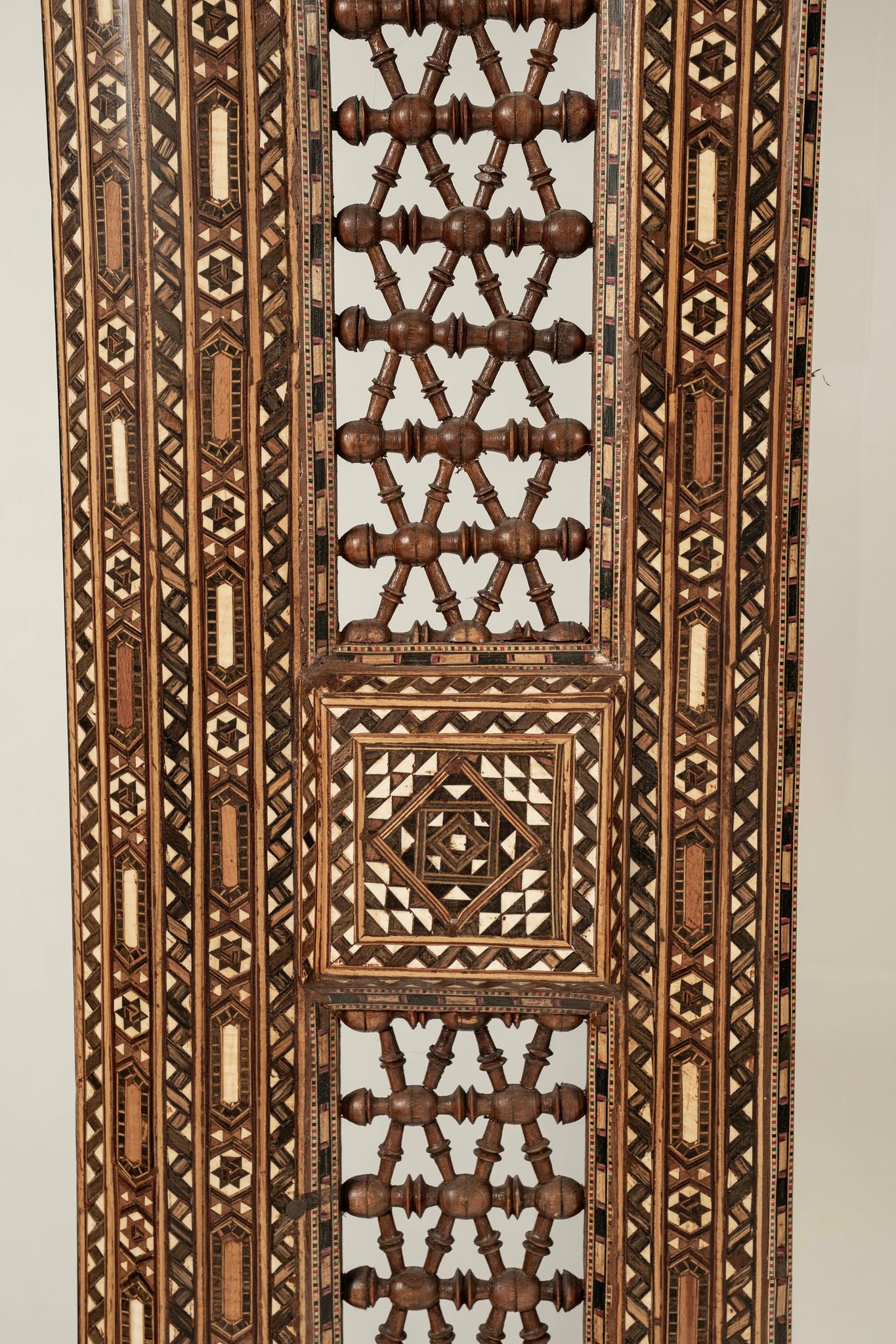 20th Century Grand Syrian Bone Inlay Mirror For Sale