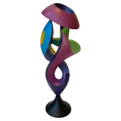 Grand Talisman, Abstract Sculpture, Brightly Colored Intertwined Geometric Form