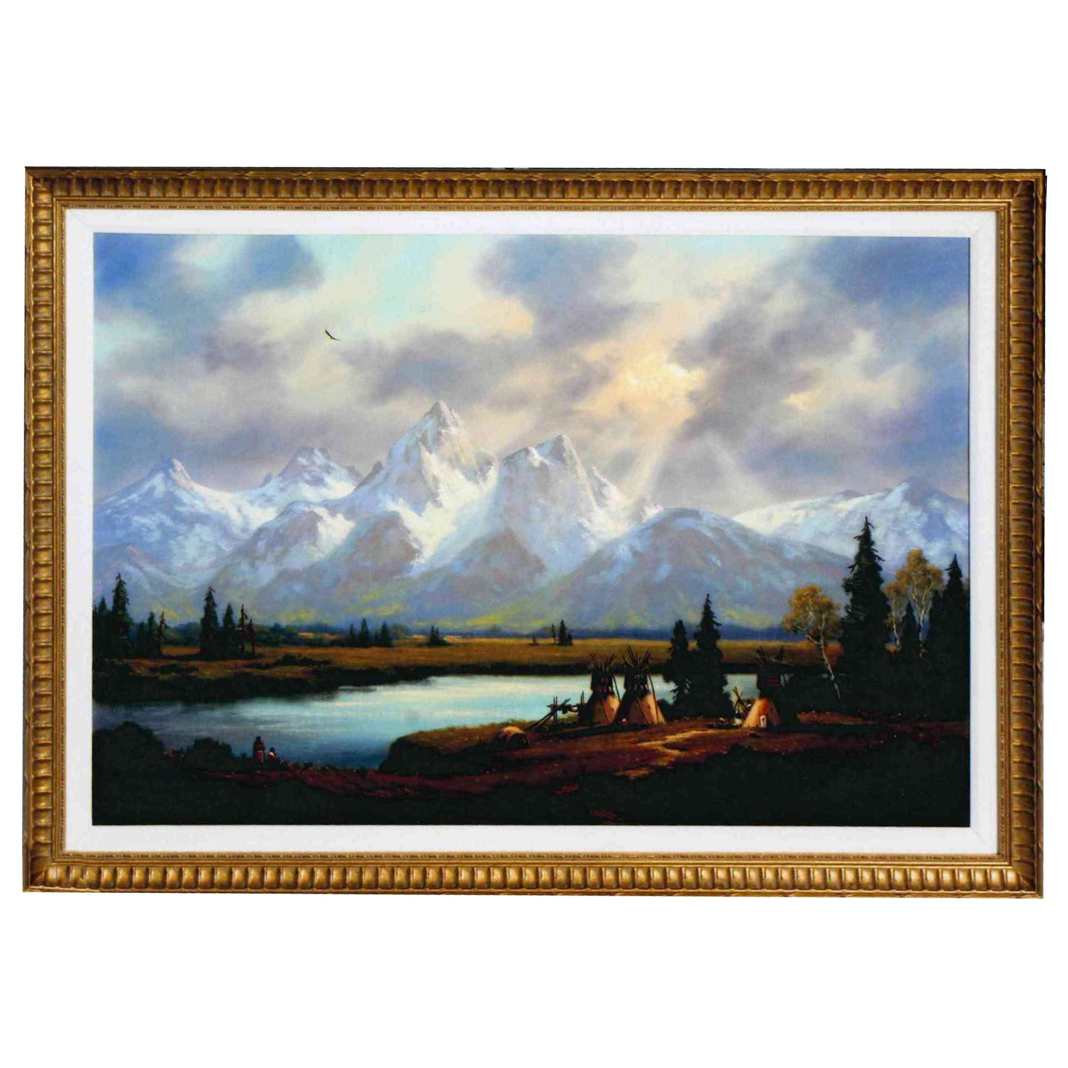 "Grand Teton" Original Painting by Heinie Hartwig For Sale