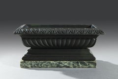 Grand Tour 19th Century Carved Nero Belgio Marble Bath or Cistern