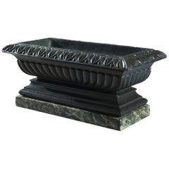 Grand Tour 19th Century Carved Nero Belgio Marble Bath or Cistern