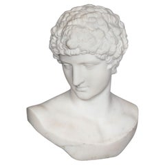 Grand Tour Marmorbüste des Antiken als Hermes von Filli Pugi aus dem 19. Jahrhundert